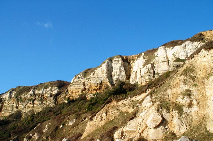 Views of cliffs at Branscombe and Beer.